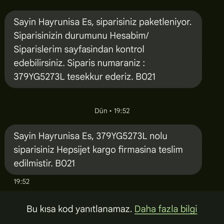 hepsiJET Benim Kargom Nerede