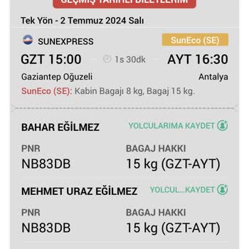 SunExpress Hava Yolları 6 Saat Rötar Mı Olur
