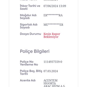 Ray Sigorta Mağduruyum. Fırtına Eksper Şirketinin Ciddiyetsizliği