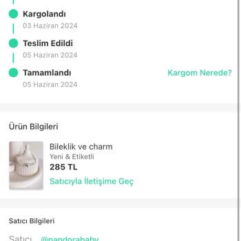 Dolap Pandora Baby Satıcısından Aldığım Bilekliğin Rengi Hızla Attı!