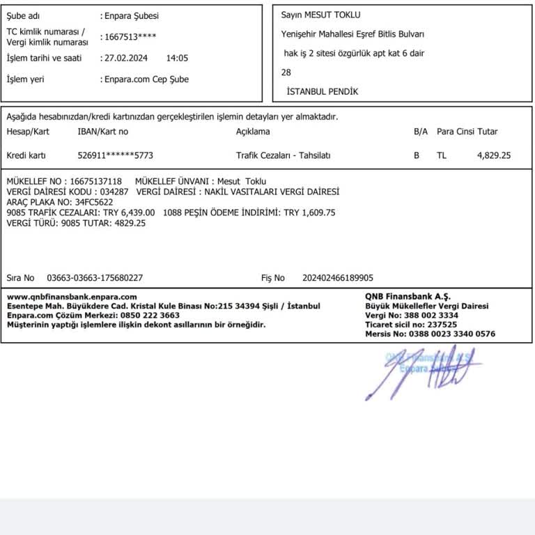 Gelir İdaresi Başkanlığı Ödenmiş Trafik Cezasına Faiz İşlemesi