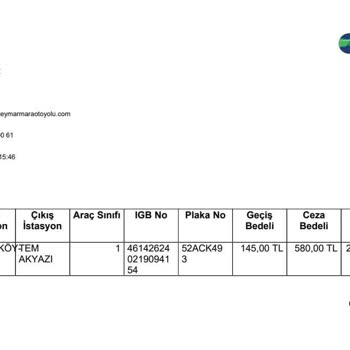 Kuzey Marmara Otoyolu Kaçak Geçişi Haber Vermeden İcra Takibi Başlattı