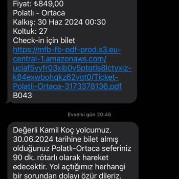Kamil Koç Yanlış Rötar Bilgisi Verdi