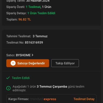 Trendyol Ekspress Ürünümü 2 Ürünümü Teslim Etmiyor
