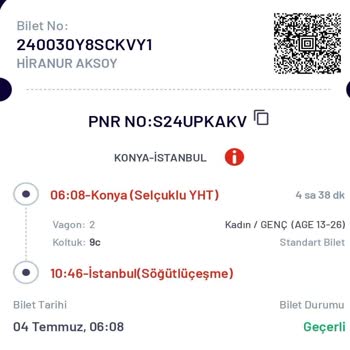 YHT (Yüksek Hızlı Tren) TCDD Bagaj Ücreti Ve Personel Davranışları Hakkında Şikayet