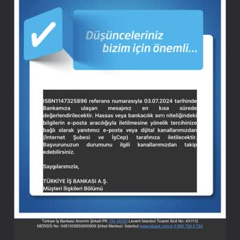 İş Bankası Kredi Kartıma Fazla Ödeyip Geri Alamadığım Nakit