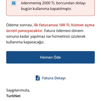 TurkNet Yanlış Modem Cezası