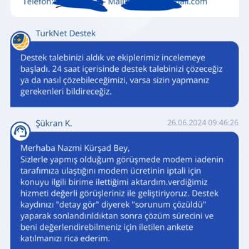 TurkNet Yanlış Modem Cezası