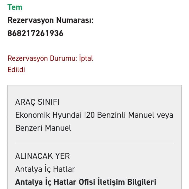 Enterprise İptal Geri Alma