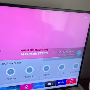 Samsung Televizyon Ekranı Kırmızı Çizgi