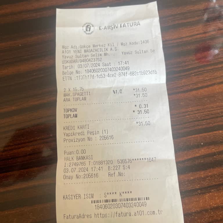 A101 Kasiyerler Ve Asiliği