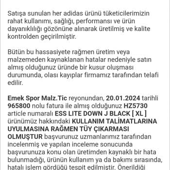 adidas İade Talebinin Saçma Nedenle Red
