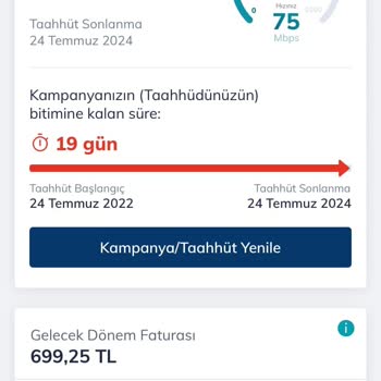 Türk Telekom Taahhütlü Hizmete Kesilen Fatura