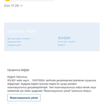 SunExpress Hava Yolları Uçuşlara 14 Günden Az Bir Süre Kala İptal