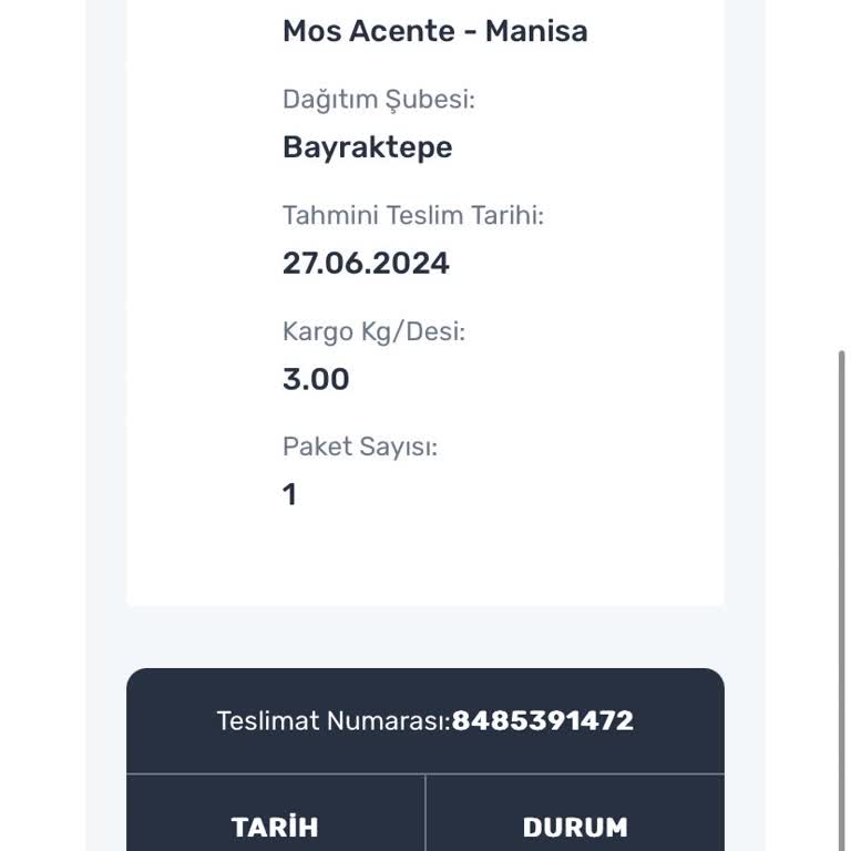 Sürat Kargo Bayraktepe Kargo Teslim Sorunu