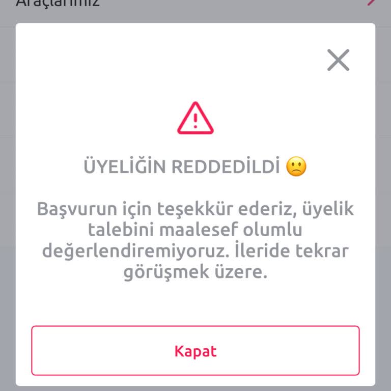 TikTak Kirala Üyelik Başvurusunda Fotoğraf Sorunu Ve Çözüm Eksikliği