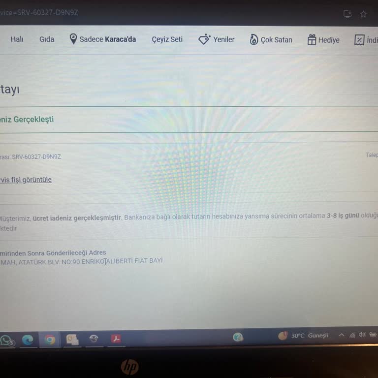 Homend Ücret İademi Yapmıyor