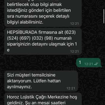 Horoz Lojistik Şikayetim Var Giderilmesini İstiyorum