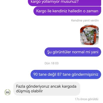 Sukulentworldd (İnstagram) @sukulentworldd Sipariş Sorunu