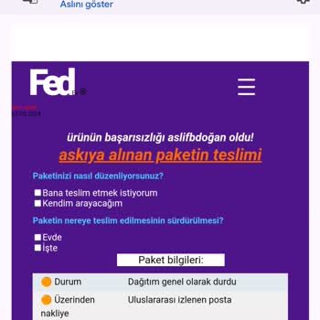 Fedex Şüpheli Mail Atma