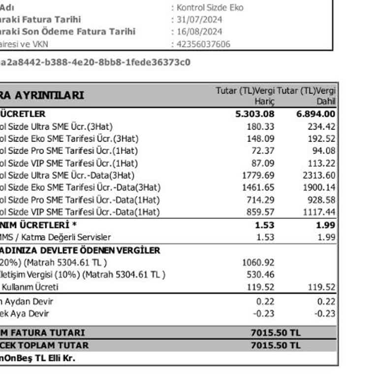 Türk Telekom Telekom Faturayı 500 Den 7000 E Çıkardı