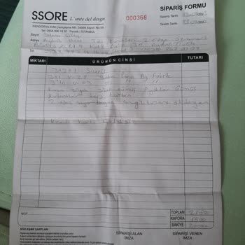 Ssore Mobilya Hatalı Ürün Defolu Ürün.