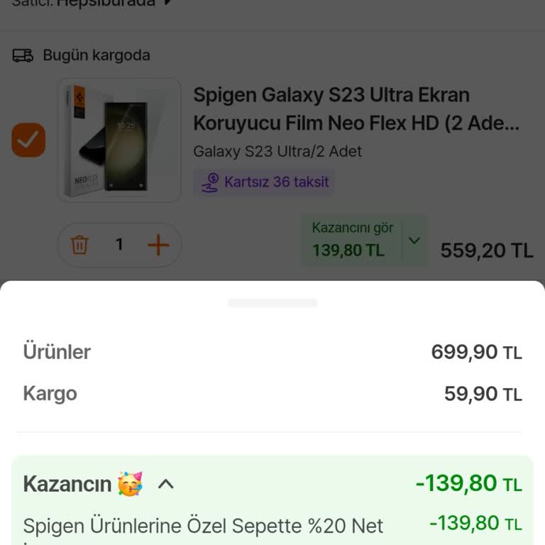 Hepsiburada Sitesi 300 TL Üzeri Alışverişte Kargo Ücreti Kesti