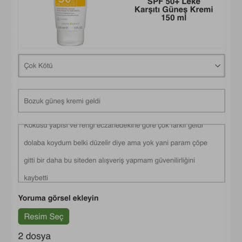 Dermoeczanem Şikayet Var Bozuk Güneş Kremi Yolladılar