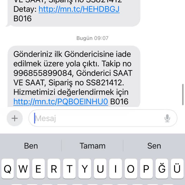 MNG Kargo Bilgilendirme Mesajı Atılmadan Kargonun Birime Gönderilmesi