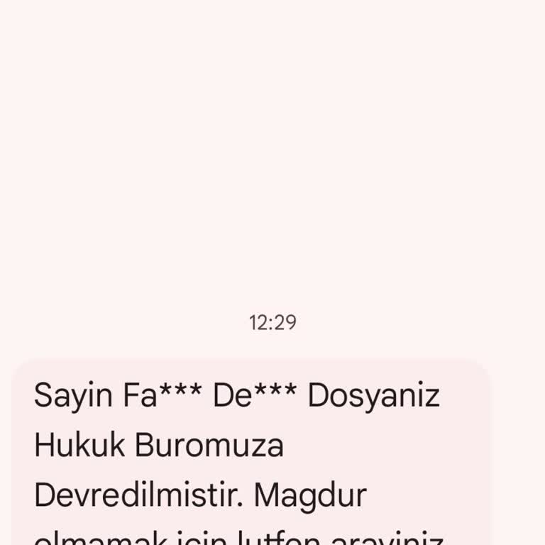 T.SUNBUL HUKUK (SMS) Hukuk Bürosu Mesajı Hakkında Uyarı