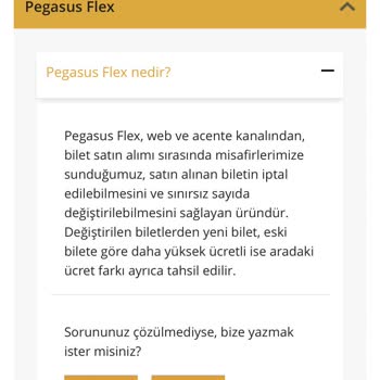 Pegasus Flex İle Alınan Bilete Ceza Uygulanması