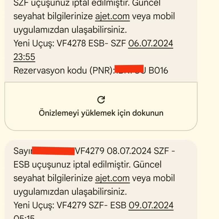 AJet (Anadolu Jet) A Jetten Gidiş Dönüş Bilet Almıştım İkisinin De Gününü Değiştirmişler.
