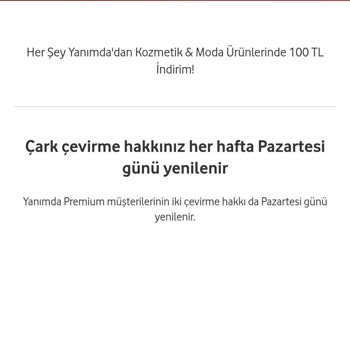 Vodafone Her Şey Yanımda Kupon Kabul Edilmemesi