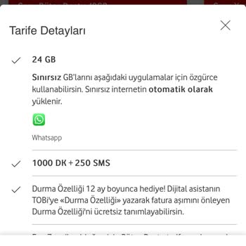 Vodafone Eksik İnternet Paketleri Ve Yanlış İçerik Bilgilendirmesi