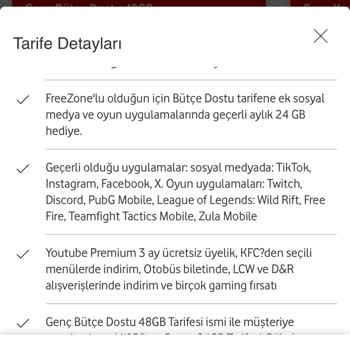 Vodafone Eksik İnternet Paketleri Ve Yanlış İçerik Bilgilendirmesi