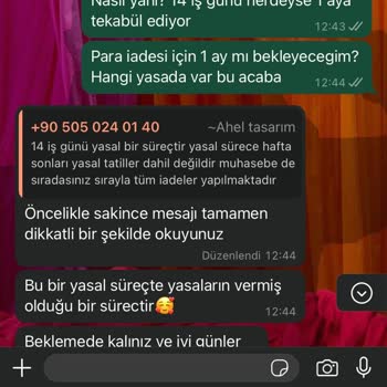 Ahel Tasarım Kusurlu Ürün Gönderimi