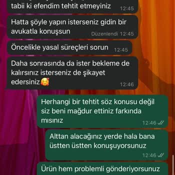 Ahel Tasarım Kusurlu Ürün Gönderimi