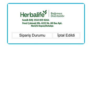 Herbalife Ürünleri.com Kargo Sorunu