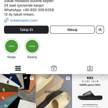Sneaks Open Orijinalliği Şüpheli Ürün Ve Artı Kargo Ücreti!