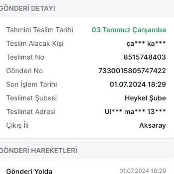 Trendyol Ekspress Kargom Nerede