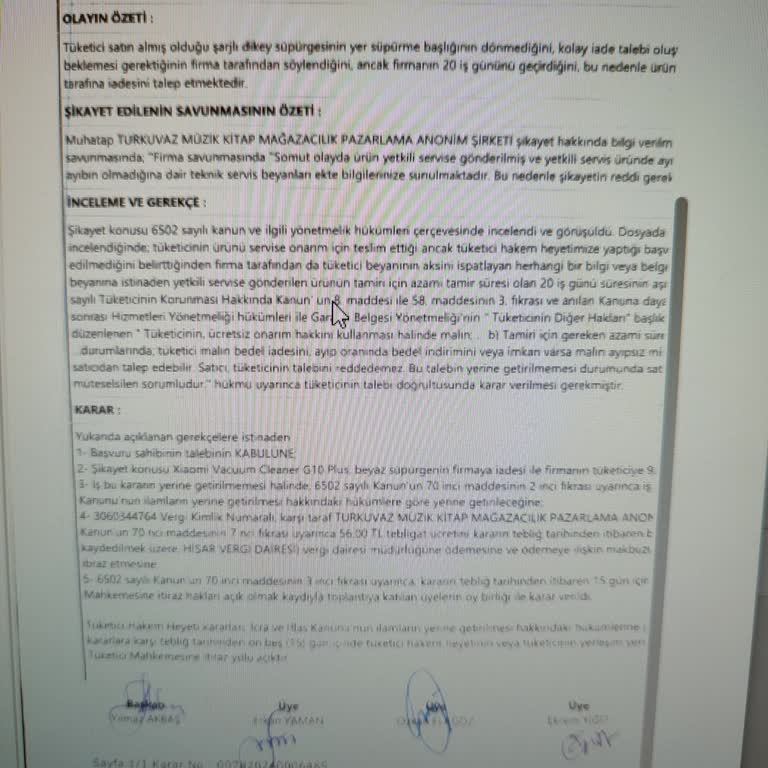 D&R Para İadesi Yapmıyor