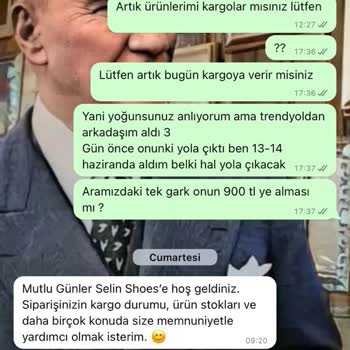 Selin Shoes Sipariş İptali İletişim Kuramamak