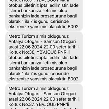 Obilet Firmasının Para İademi Yapmaması