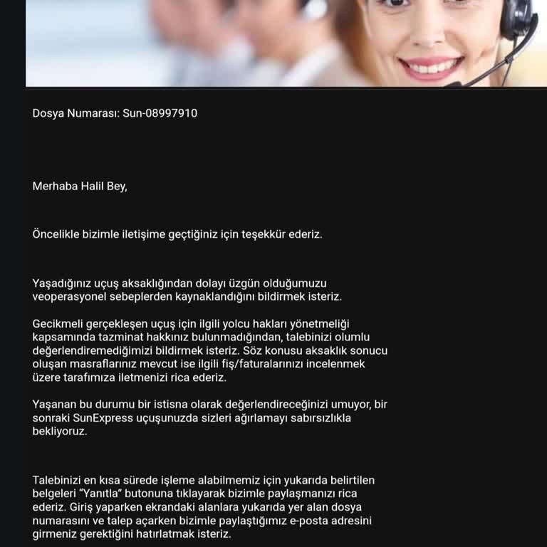 Sunexpress Yolcu Haklarından Dogan Hakları Vermiyor