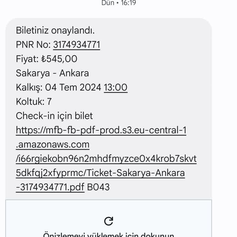 Kamil Koç Otobüs Seferi İptal Edilmiş Bilgi Verilmiyor.