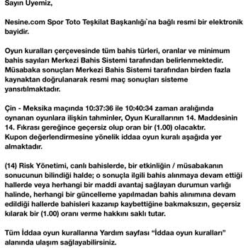 Nesine Yasa Dışı Kural