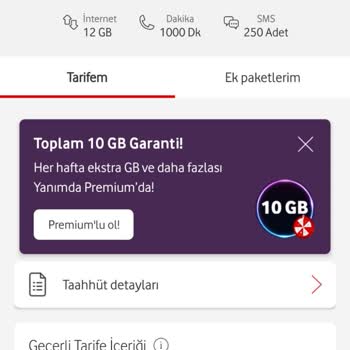 Vodafone Yanlış Tarife Seçimi