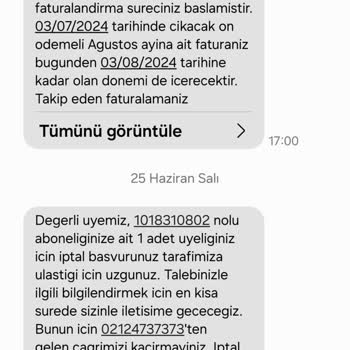 Digiturk İnternet Paketimin Süresinden Önce İptal Edilmesi