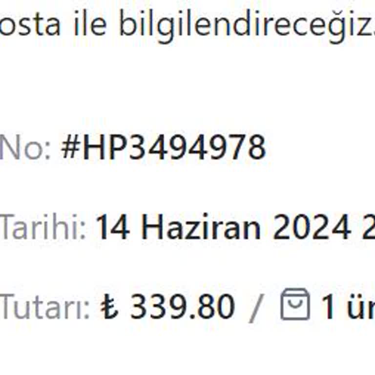Hopena Siparişimden 1 Aydır Haber Yok