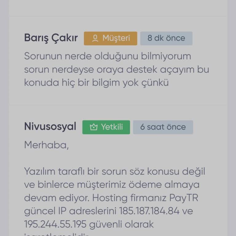 NivuSoft Yazılımsal Sorun Var Ama Destek Yok